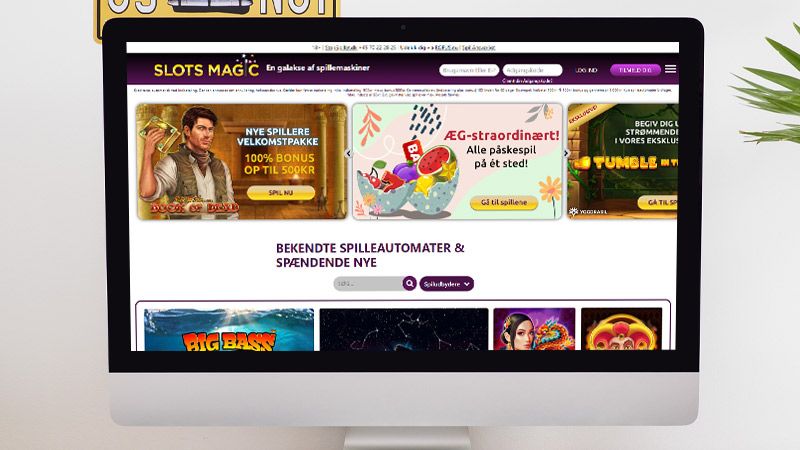 Slotsmagic hovedside p&aring; den b&aelig;rbare computersk&aelig;rm