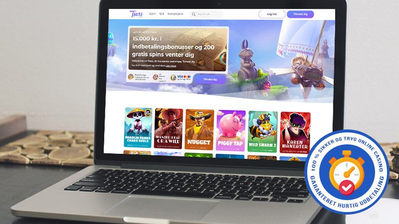 Tsars Casino hovedside p&aring; den b&aelig;rbare computersk&aelig;rm