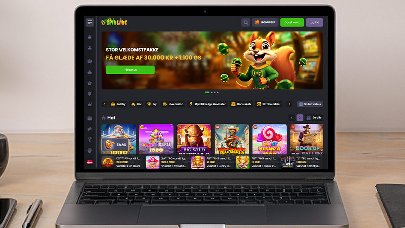 Spinline casino hovedside p&aring; notebook-sk&aelig;rmen