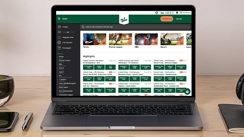 Mr Green sportsside p&aring; den b&aelig;rbare computersk&aelig;rm