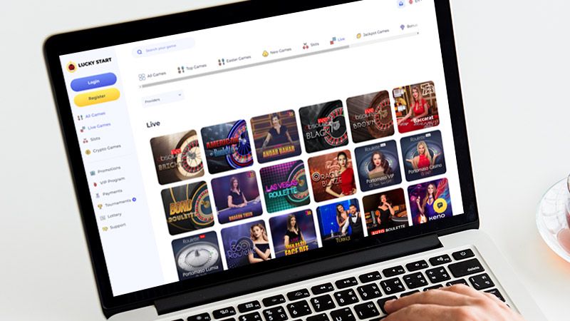 Luckystart Casino spil-side p&aring; den b&aelig;rbare computersk&aelig;rm