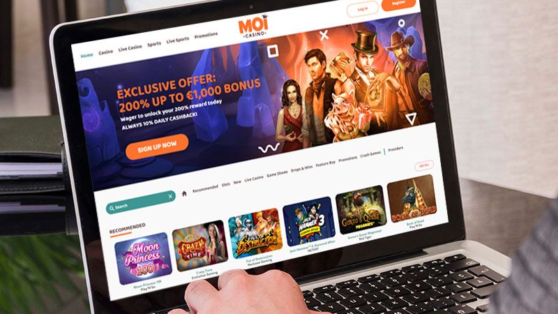 Moi Casino spil-side p&aring; den b&aelig;rbare computersk&aelig;rm