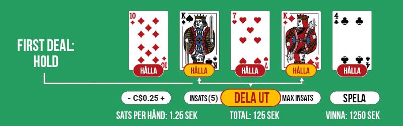 Online Video poker - hovedregler