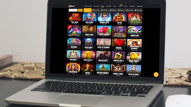 20Bets Casino spil-side p&aring; den b&aelig;rbare computersk&aelig;rm