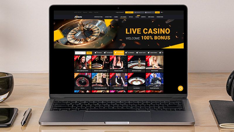 20Bets Casino Live-roulette spilside p&aring; den b&aelig;rbare computersk&aelig;rm