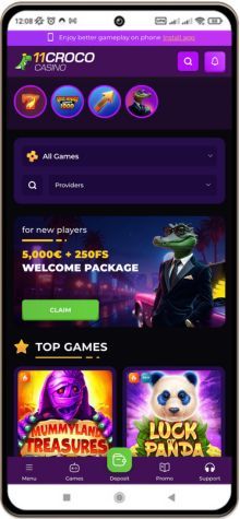 11Croco Casinos Hovedside p&aring; Mobilsk&aelig;rm