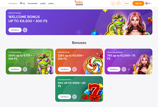 Bonusser og kampagner p&aring; Boho Casino