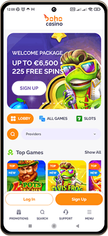 Boho Casino Hovedside p&aring; Mobilsk&aelig;rm