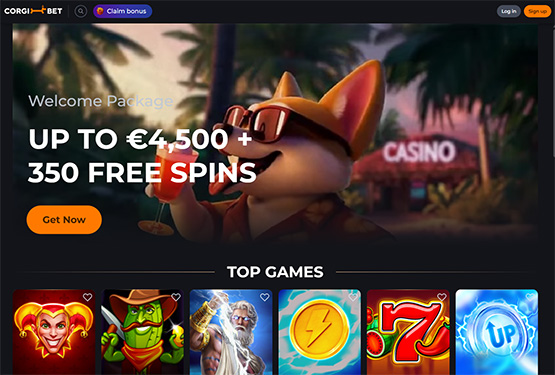 Hovedside p&aring; Corgibet Casino Site