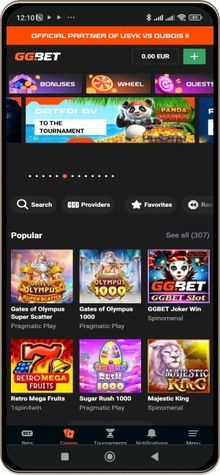 GG.Bet Casinos Hovedside p&aring; Mobilsk&aelig;rm