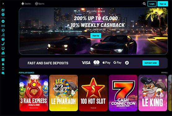 Hovedside p&aring; Turbowins Casino Site