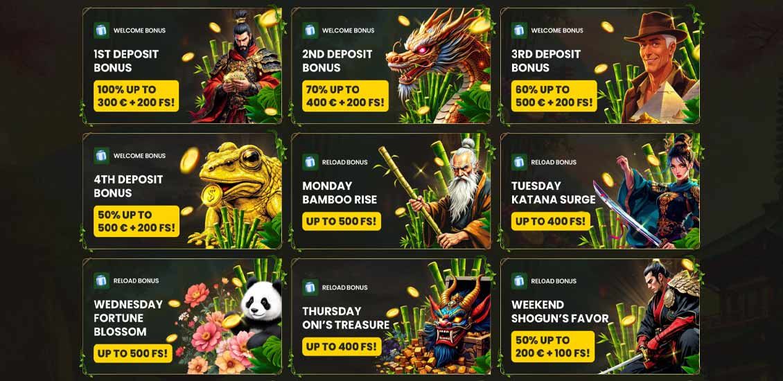 Bonussiden p&aring; Asino Casino-webstedet