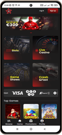 Casinostars Site p&aring; mobilsk&aelig;rmen