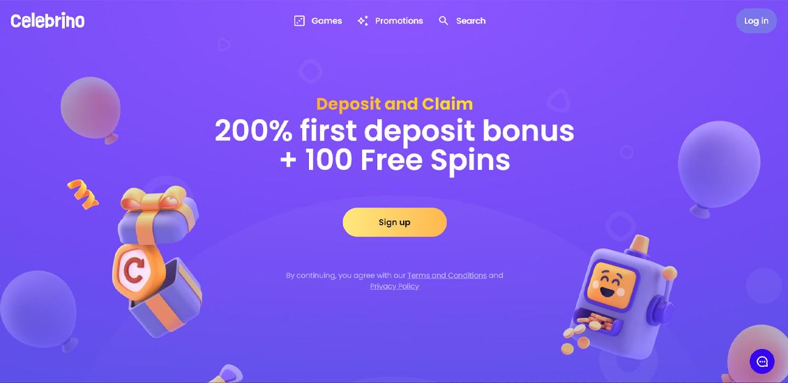 Hovedside p&aring; Celebrino Casino Site