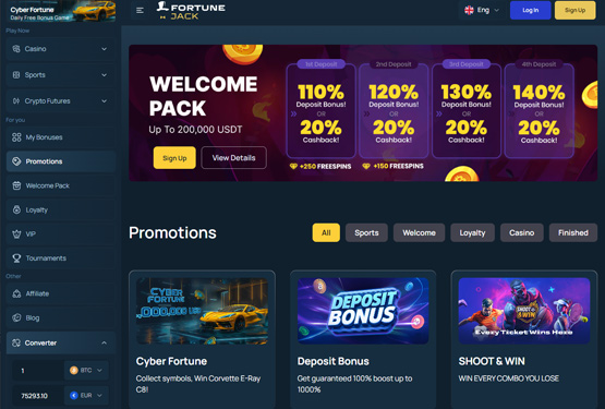 Bonusser og kampagner p&aring; FortuneJack Casino