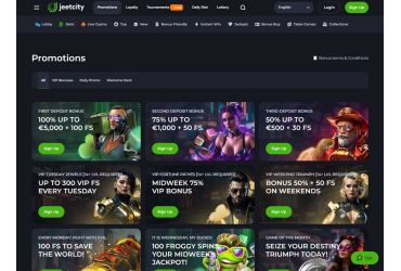 JeetCity Casino bonusser og kampagner