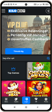 Kilobet Casinos Hovedside p&aring; Mobilsk&aelig;rm