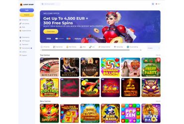LuckyStart Casino forside