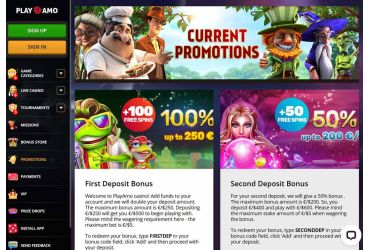 Playamo Casino kampagner og bonusser