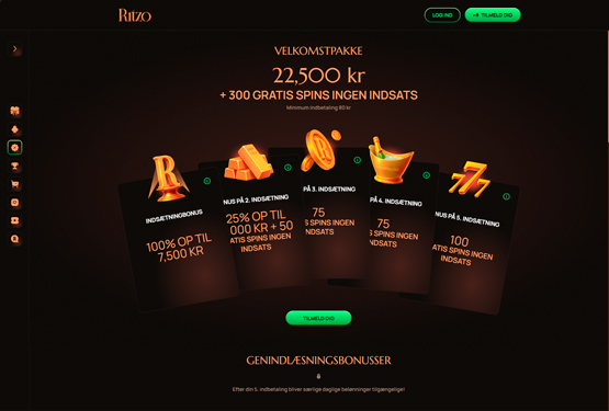 Bonusser og kampagner p&aring; Ritzo Casino