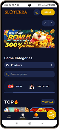 Sloterra Casuino Site p&aring; mobilsk&aelig;rmen