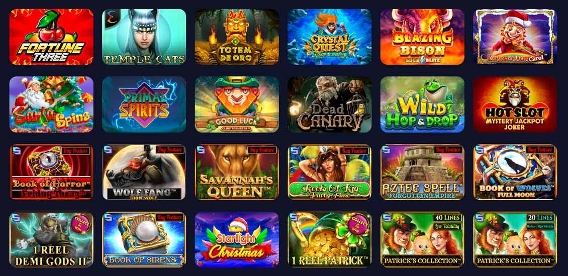 Liste over spilleautomater p&aring; Sloterra casino