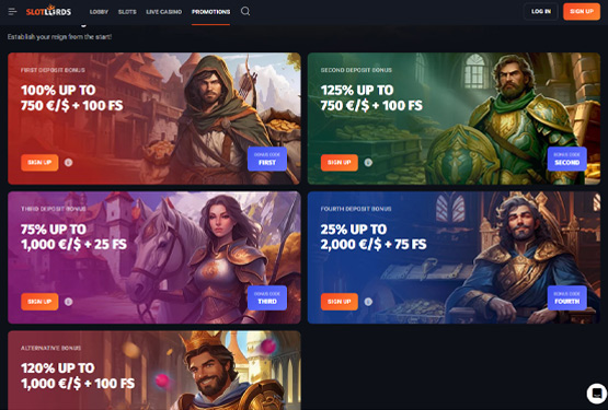 Slotlords Casino bonusser