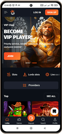 Slotlords Casino p&aring; mobilsk&aelig;rmen