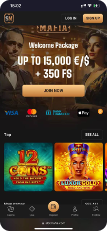 Slotmafia casino hovedside p&aring; mobil