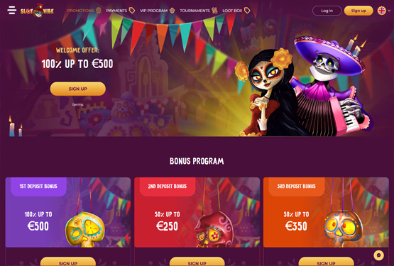 Bonusser og kampagner p&aring; Slotvibe Casino