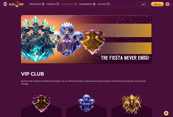 VIP program p&aring; Slotvibe Casino 