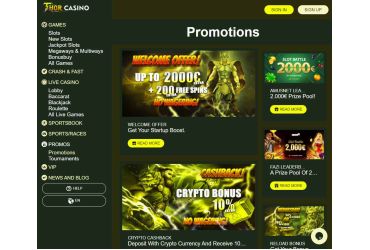 Thor Casino bonusser og kampagner