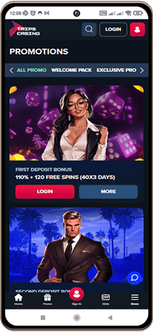 Trips Casinos Hovedside p&aring; Mobilsk&aelig;rm