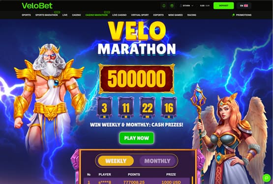 Kasinomaraton p&aring; VeloBet Casino