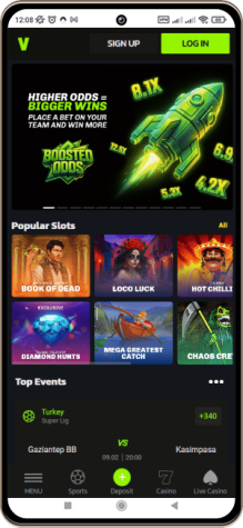 VeloBet Casino Hovedside p&aring; Mobilsk&aelig;rm