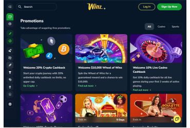 Winz io Casino bonusser og kampagner