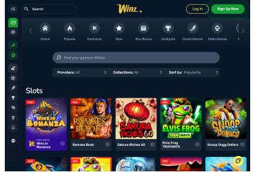 Winz io Casino spiludvalg