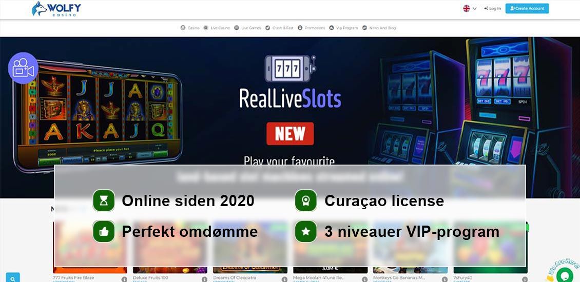 Omd&oslash;mme af Wolfy Casino point