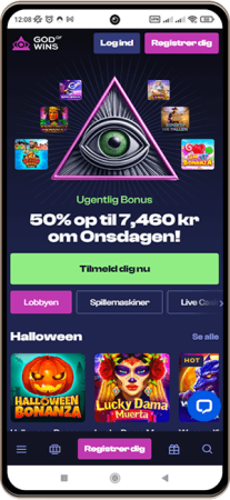 God of Wins casino p&aring; mobilen
