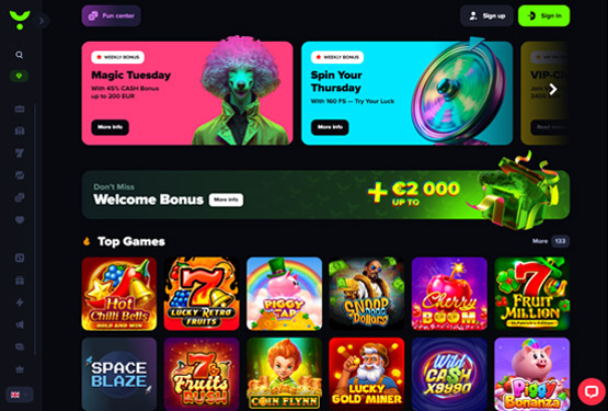 Hovedside p&aring; Kas Casino Site