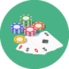 spillekort og casinochips - ikon