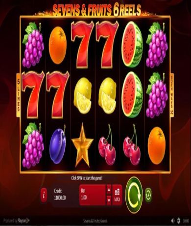 Spil gratis lige nu p&aring; 5 Super Sevens & Fruits: 6 reels online slot fra Playson | Danske Casinoer