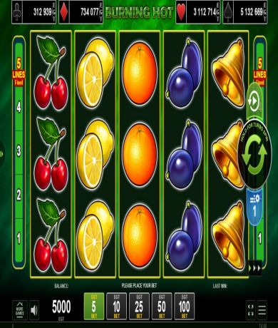 Spil gratis lige nu p&aring; Burning Hot Online Spilleautomat fra EGT | Danske Casinoer