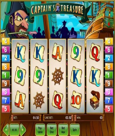 Spil gratis lige nu p&aring; Captain's Treasure slot online fra PlayTech | Danske Casinoer