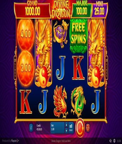 Spil gratis lige nu p&aring; Divine Dragon: Hold and Win online slot fra Playson | Danske Casinoer