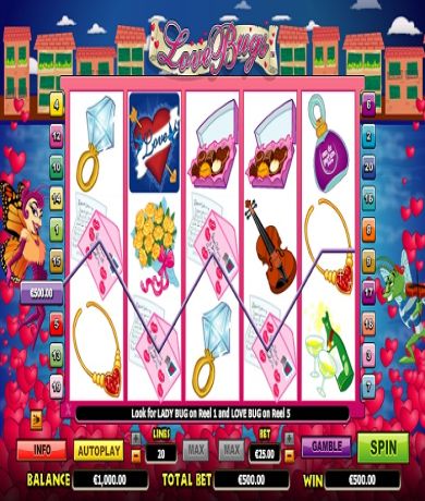 Spil gratis lige nu p&aring; Love Bugs, spillemaskine online fra NextGen Gaming | Danske Casinoer