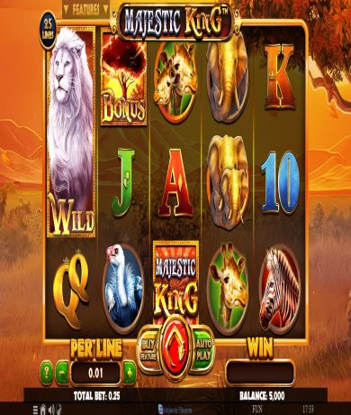 Spil gratis lige nu p&aring; Majestic King online spilleautomat fra Spinomenal | Danske Casinoer