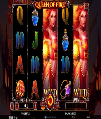 Spil gratis lige nu p&aring; Queen of Fire online spilleautomat fra Spinomenal | Danske Casinoer