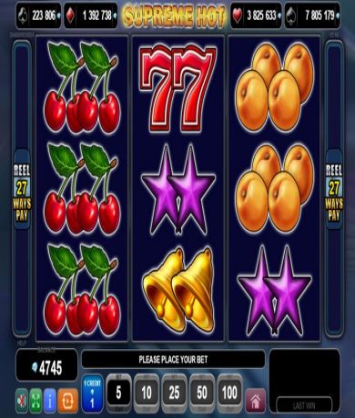 Spil gratis lige nu p&aring; Supreme Hot online slot fra EGT | Danske Casinoer