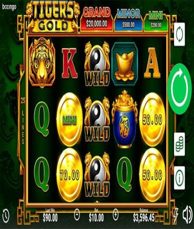 Spil gratis lige nu p&aring; Tigers Gold: Hold and Win online slot fra Booongo | Danske Casinoer